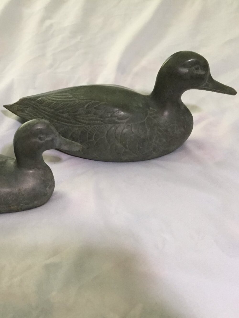 Vintage Cast Metal Mallard Duck Pair